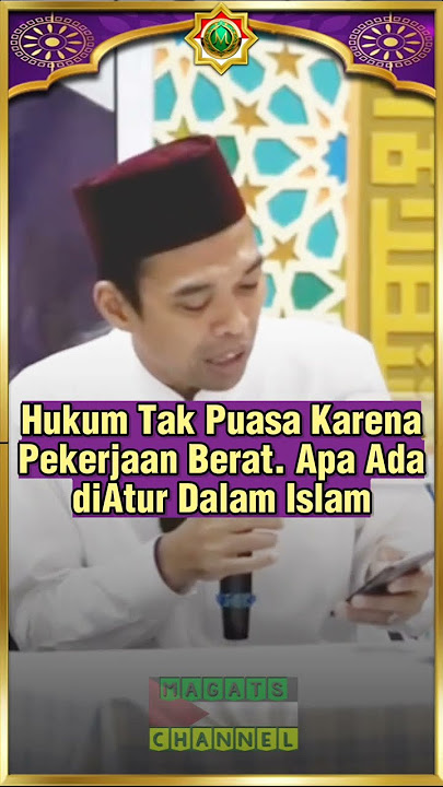 Hukum Tak Puasa Karena Pekerjaan Berat  Apa diAtur Dalam Islam#uas #shorts #short #viral #shortvideo