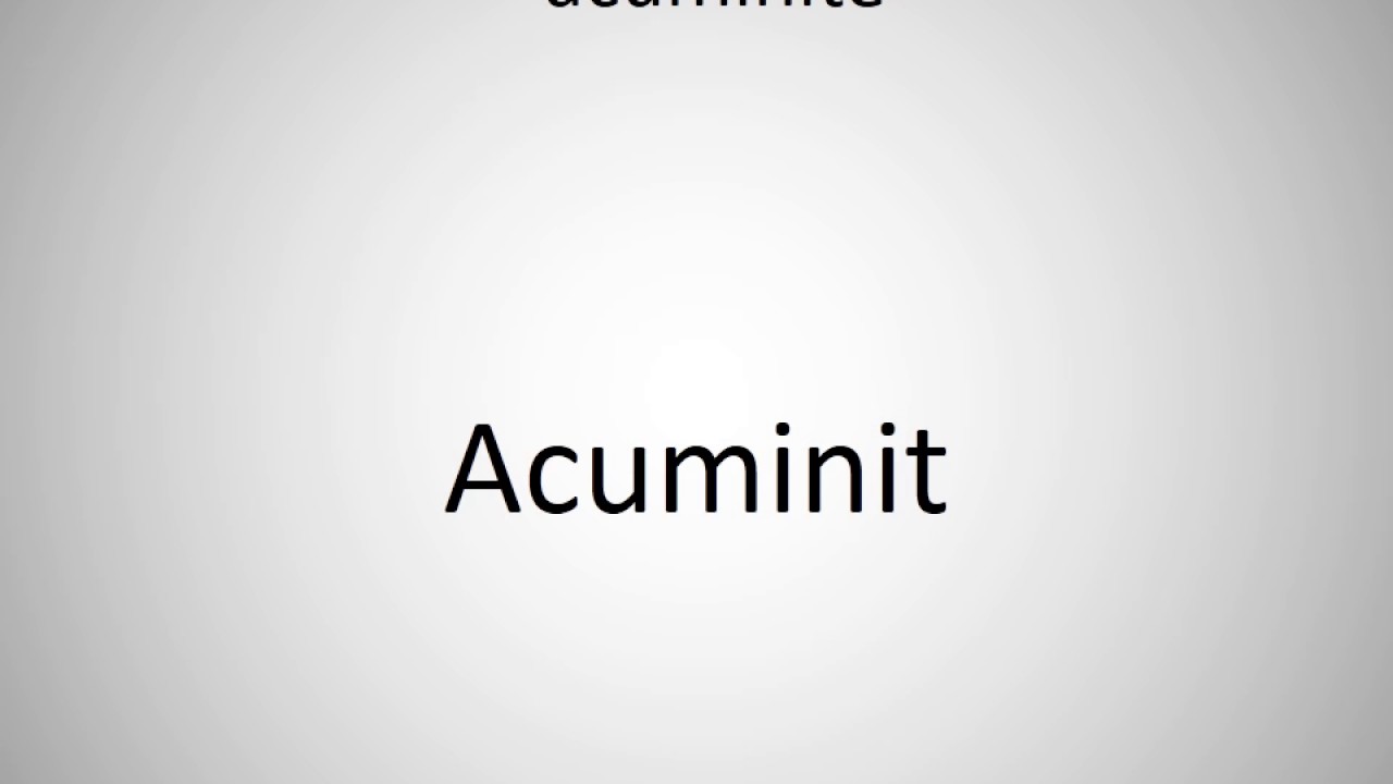 How to say acuminite in German?