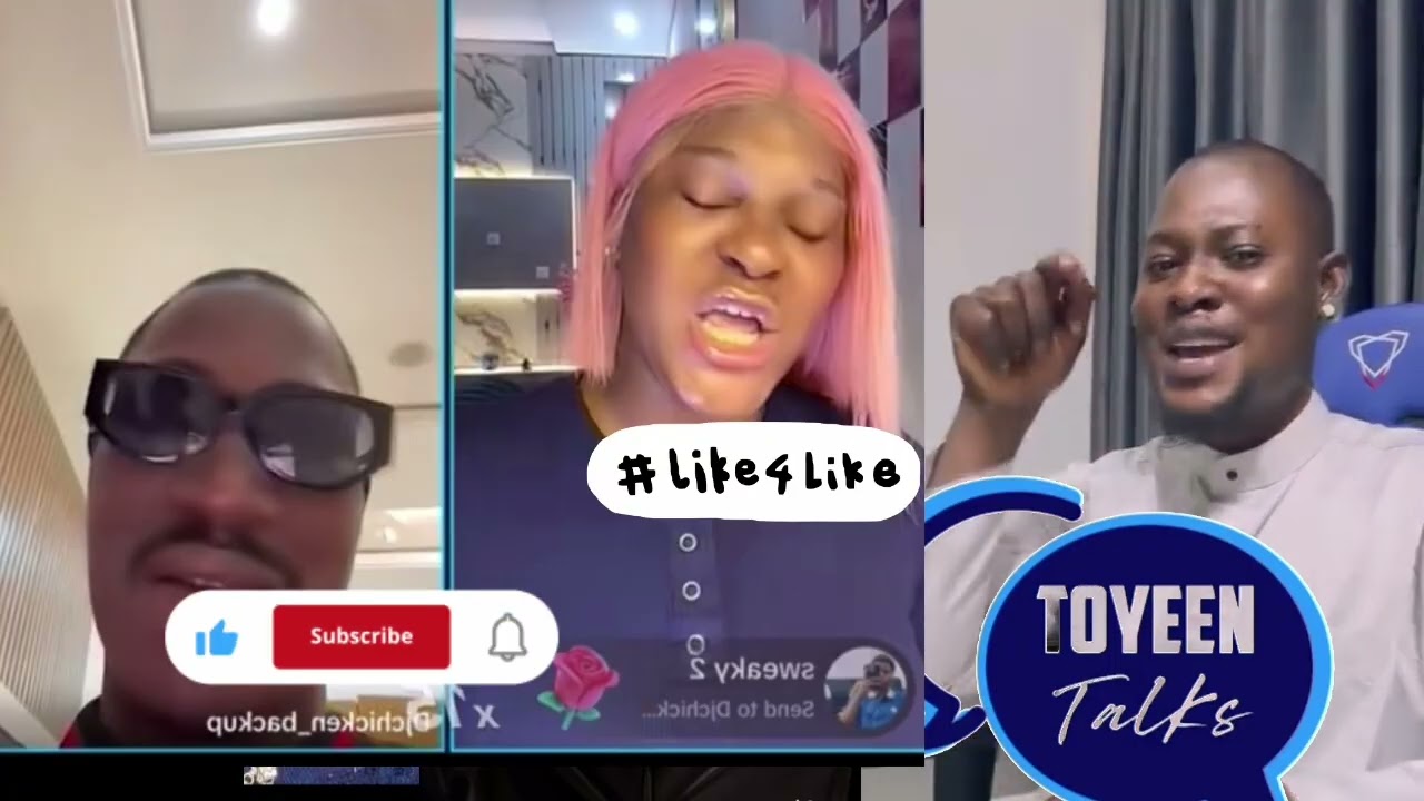 COME AND WATCH THIS STORY OF A NIGERIAN TIKTOKER DJ CHICKEN NACKING ON TIKTOK LIVE WITH A LADY 