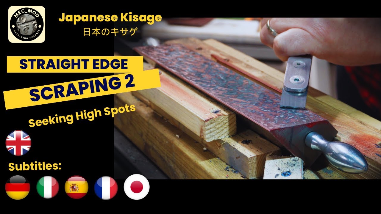 Making a Prism Straight Edge 2, Seeking High Spot, Cast Iron Hand Scraping