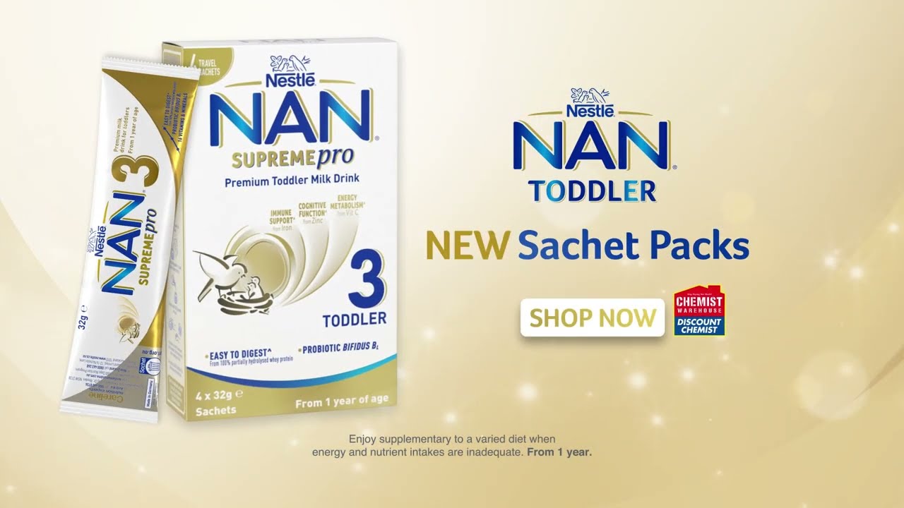 NAN SUPREMEpro 3 Toddler Milk Drink now available in sachet packs 