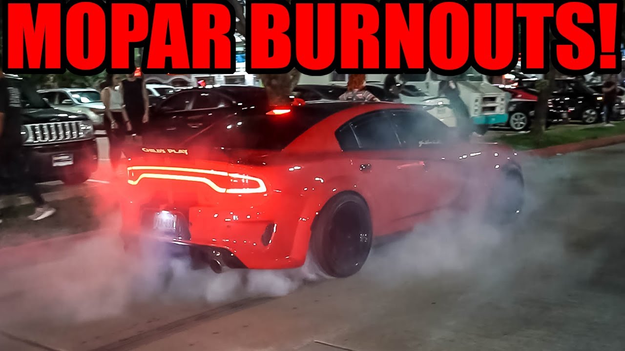 MOPARS Get Car Meet SHUT DOWN! (COPS Called For BURNOUTS!) - YouTube