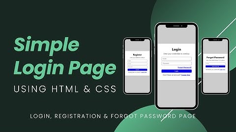 Login, Registration and Forgot Password Page using HTML and CSS. #html #css  #webdevelopment