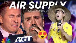 Golden Buzzer : Simon Cowell cried when he heard the song Air Supply  with an Extraordinary voice