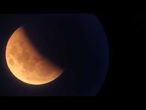 Partial Lunar Eclipse 2021 seen through 6 inch telescope in Florida