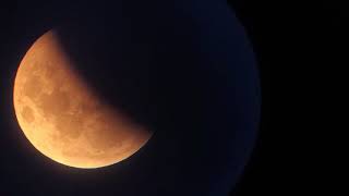 Partial Lunar Eclipse 2021 seen through 6 inch telescope in Florida
