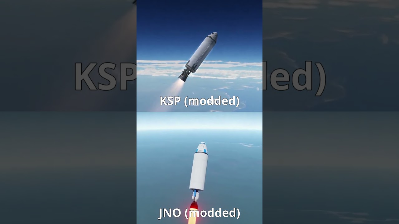 🤔 Which Has Better Launches? KSP vs Juno: New Origins - Booster Separation and Ascend 🚀