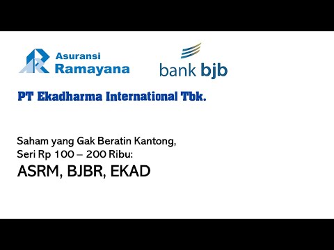 Saham yang Gak Beratin Kantong Seri Rp 100-200 Ribu: ASRM, BJBR, & EKAD