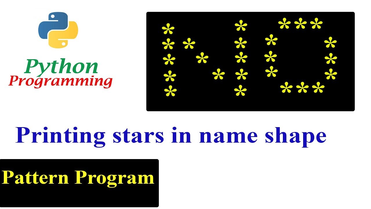 Python Pattern Programs - Printing Names Using Stars 