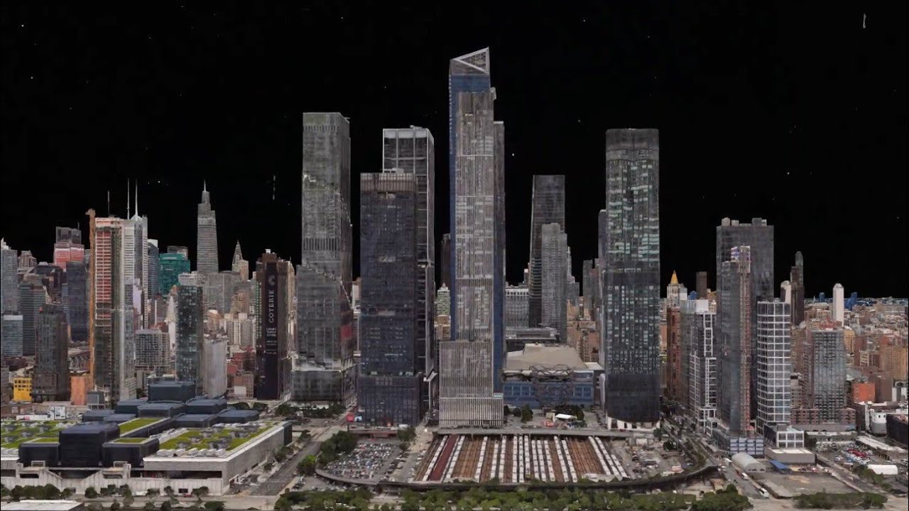 New York City From sky||City of Skyscrappers||Manhatton America||Google Earth