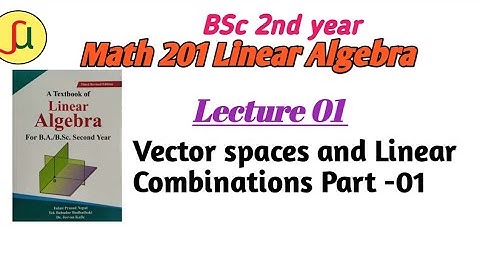 Lecture 01- Vector Space and their linear combination- TU BSc 2nd year - Math  201-unique study