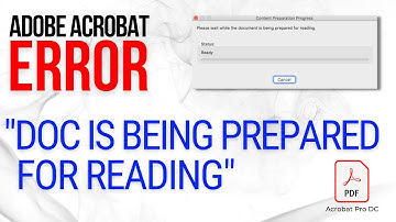 Fix Preparing Doc for Reading Error in Adobe Acrobat