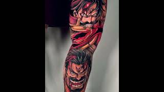 Kamusari vs Galaxy Impact from One Piece - tattoo by @dave.vero.ink #animetattoo #onepiece #tattoo