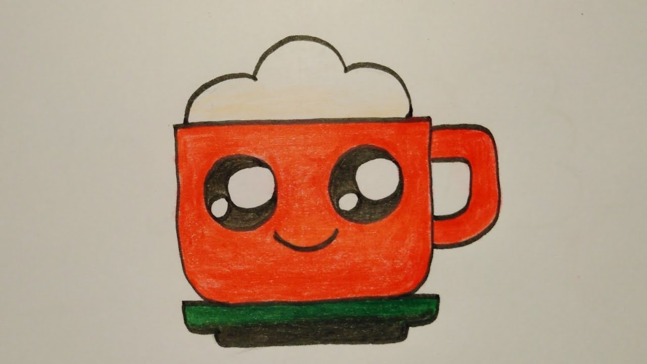 สอนวาดรูปแก้วกาแฟ​ | Drawing​ a​ capucino Cup​ easy​ for​ beginer​ | My​ Sky​ Channel. | สรุปเนื้อหาที่เกี่ยวข้องรูป เมล็ด กาแฟ การ์ตูนที่สมบูรณ์ที่สุด