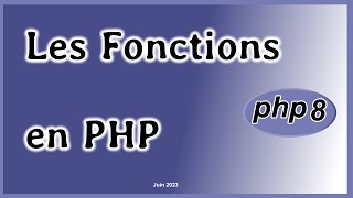 Les fonctions en PHP 8