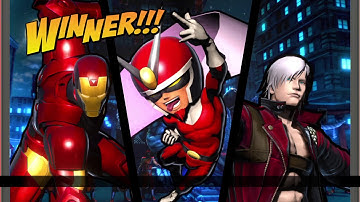 Requested ULTIMATE MARVEL VS. CAPCOM 3 Dante/Viewtiful Joe/Iron Man Arcade Gameplay