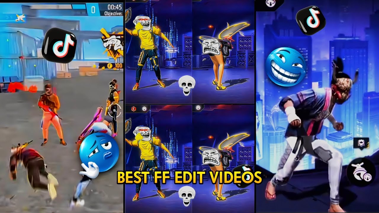 FREE FIRE BEST EDIT SHORTS☠️😈 || FF TROLL FACE VIDEOS || B4NUGO EDITZ  