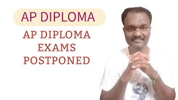 AP DIPLOMA C20/C16 EXAMS POSTPONED#apdiploma