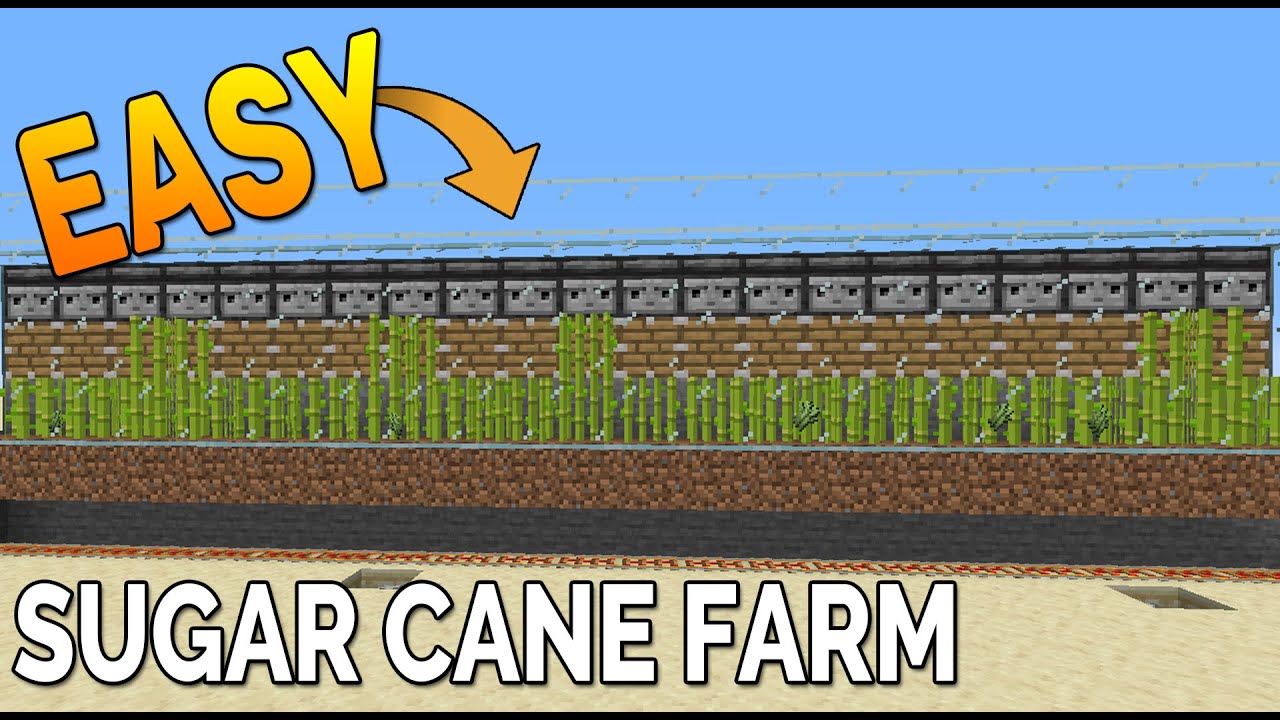 How to Make a Sugar Cane Farm in Minecraft 25.256: Minecraft Sugar Cane Farm  Tutorial
