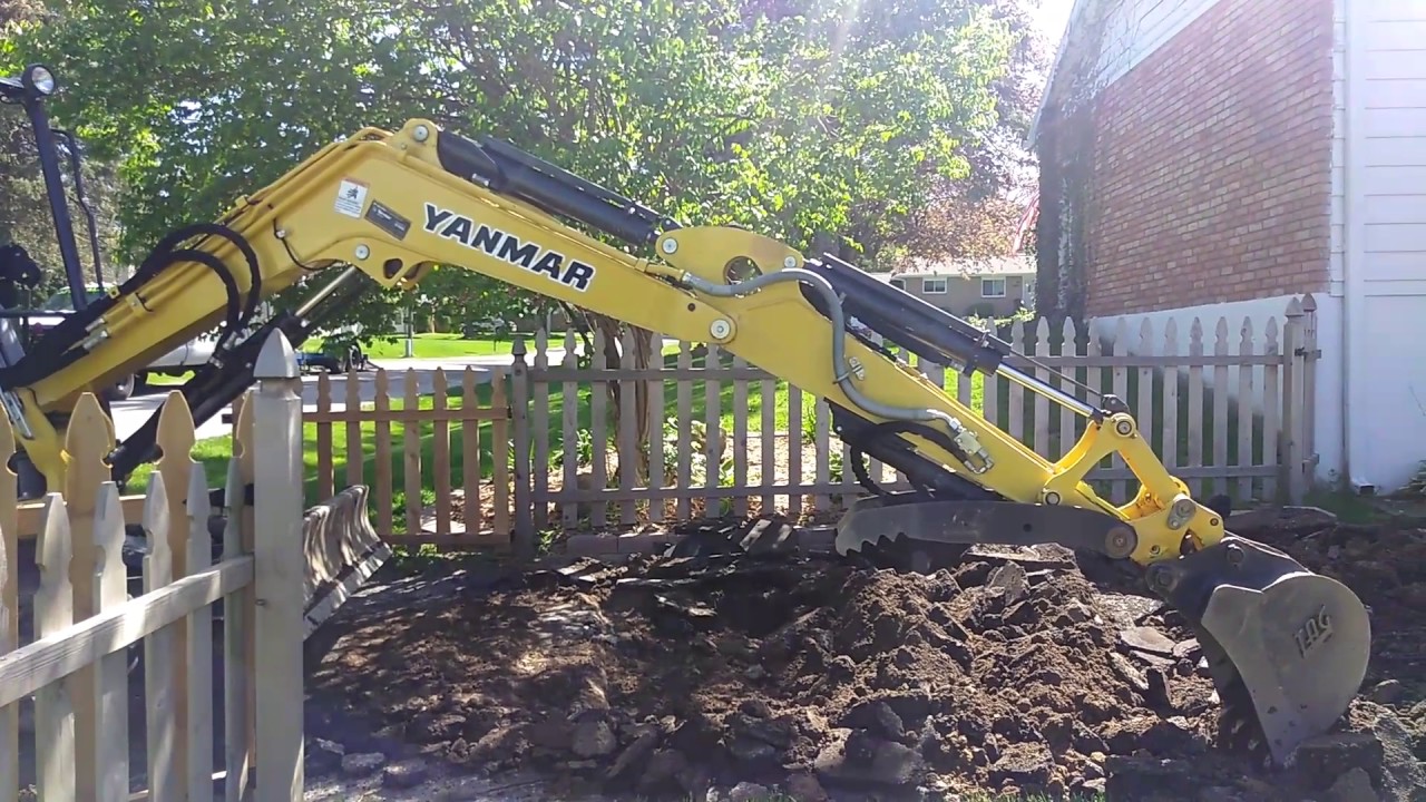 Excavating Driveway With Excavator YouTube