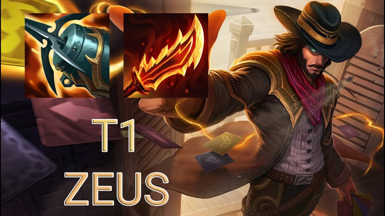 T1 Zeus Twisted Fate Top VS Gwen | KR Challenger Patch 14.3