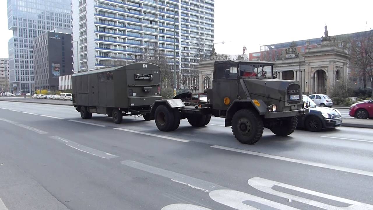 MAN Oldtimer LKW in Berlin Kameratest - YouTube