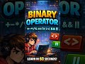 Operators Based on operands #operator #java#shortsfeed #shortvideo #shorts