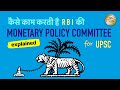 Rbi  monetary policy committee  mpc   indian economy for upsc