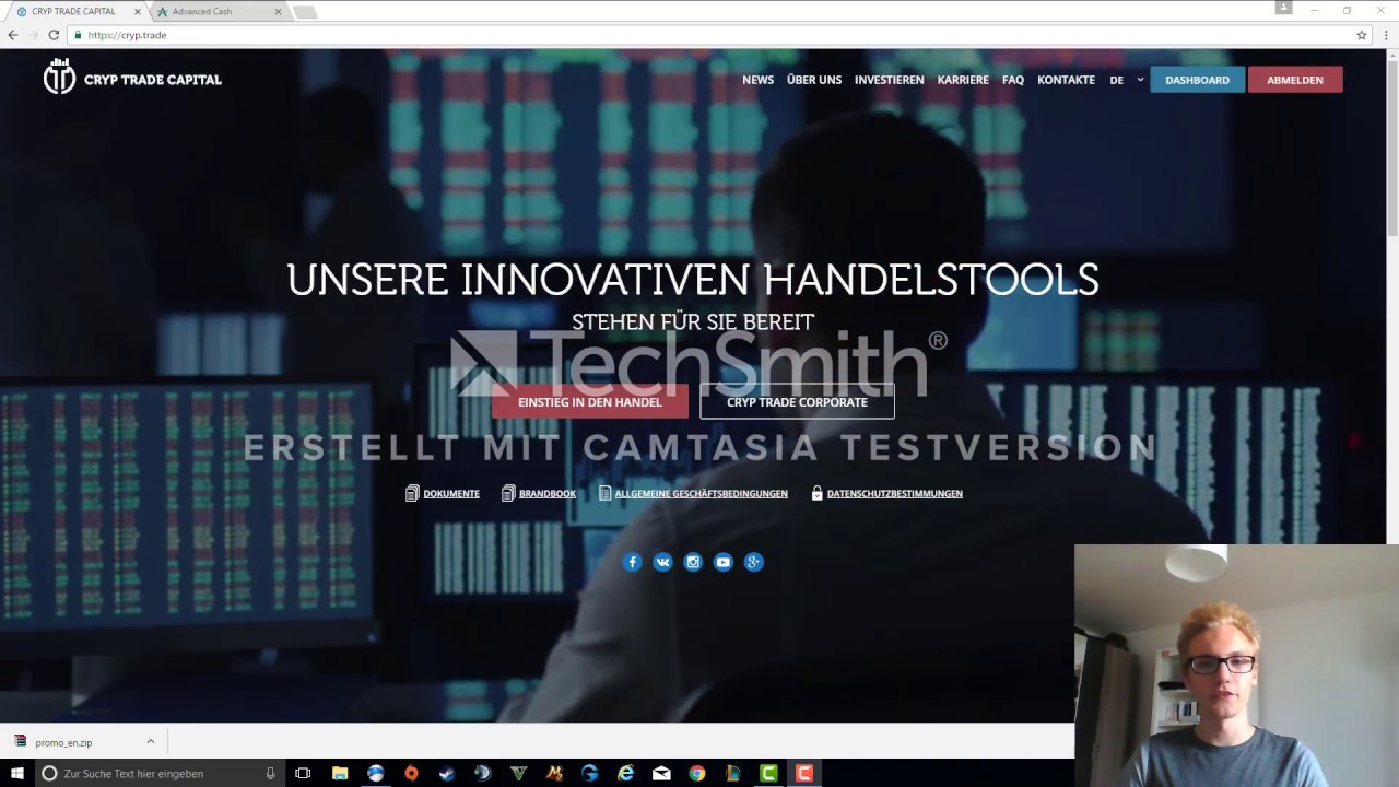 Cryp Trade Capital Geld mit ADVCash einzahlen