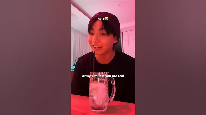 An army asked Jungkook to smile if he is real 😂😭 #jungkook #jk #jungkook_3d #btsarmy #shorts