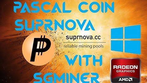 SGminer Pascal Coin Faster AMD GPU Miner on Suprnova.cc in Windows: How To Pool Mine