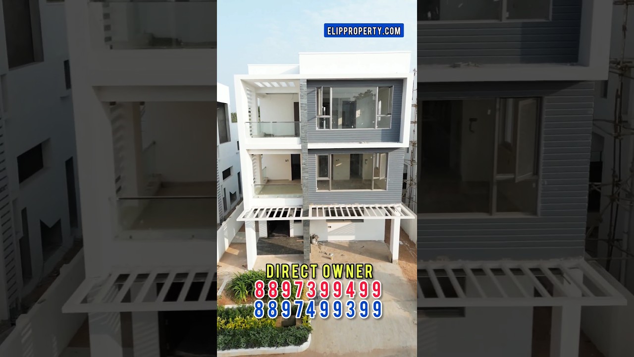 DIRECT OWNER 4 BHK TRIPLEX VILLA FOR SALE IN GATED COM GACHIBOWLI HYDERABAD ELIP PROPERTY 