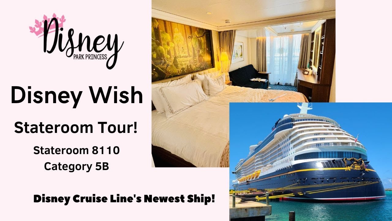 Disney Wish Stateroom Tour Cabin 8110, Category 5B Deluxe Oceanview Stateroom with Verandah