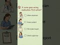 Medication Error: The Correct Nursing Response #NursingPriority #NCLEXReview #HealthcareTips