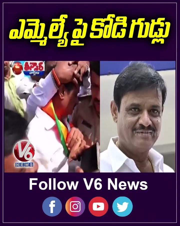 Egg Thrown At Bengaluru BJP MLA Munirathna | V6 Teenmaar