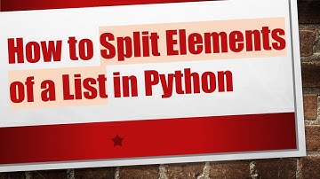 How to Split Elements of a List in Python