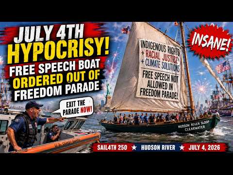 BOAT KICKED OUT of JULY 4th PARADE for the 1st Amendment!