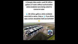 Data Center Used 30M Gallons of Water While Residents Were Told to Conserve! 💧😱