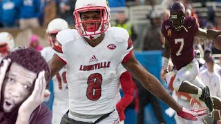 5x BETTER THAN MIKE VICK!!?? LAMAR JACKSON LOUISVILLE HIGHLIGHTS REACTION!