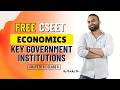 CSEET Economics | Chapter 8 | Key government institutions | Class 5