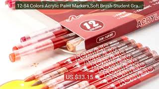 12-84 Colors Acrylic Paint Markers,Soft Brush Student Graffit... — Amazing Value 2026 | Must Have!