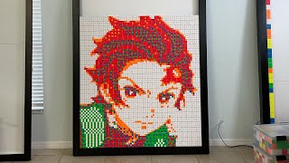 Tanjiro made with Rubik’s Cubes 🧩*From Demon Slayer*