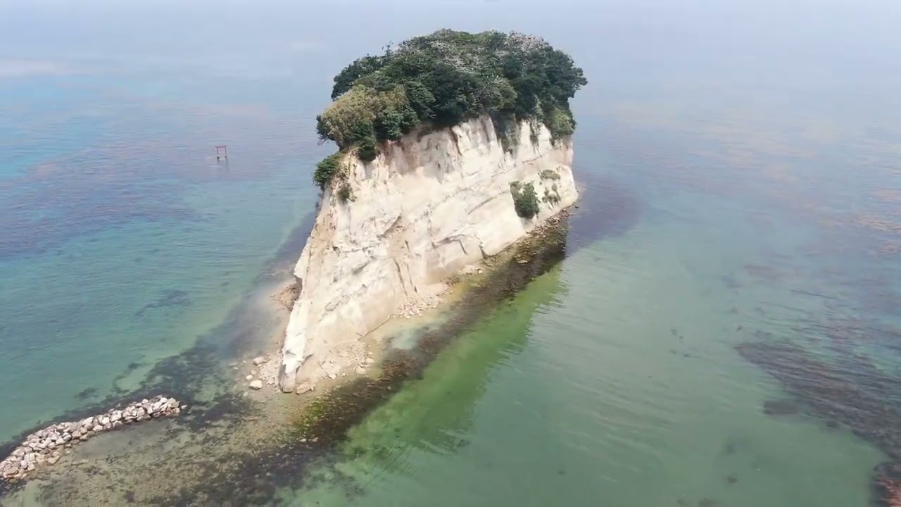 地震で崩落した見附島６月２０日 北國新聞 Youtube