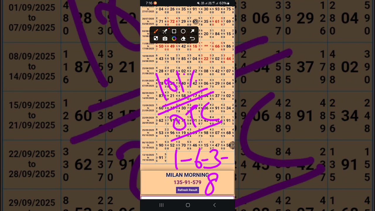 milan morning open trick today 