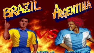 Pleasure Goal 5 on 5 Mini Soccer - Brasil - (ARCADE) - Level 4 FINAL - Playthrough プレジャーゴル 5対5ミニサッカー