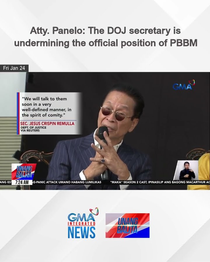 Atty. Panelo – The DOJ secretary is undermining the official position of PBBM | Unang Balita