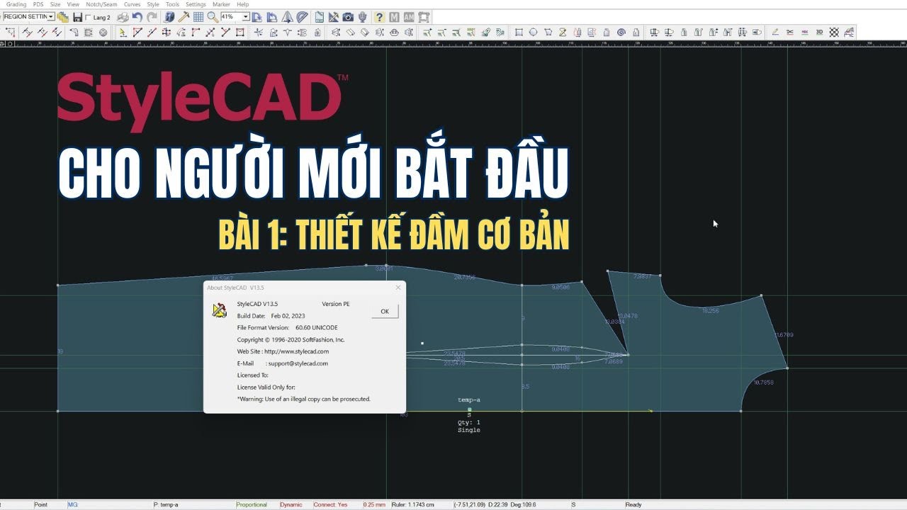 Stylecad Interface #StyleCAD Cho Người Mới Bắt Đầu – Thiết Kế Rập Đầm Cơ Bản Chuyên Nghiệp ...
