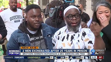 Two brothers exonerated after spending 25 years in prison for crime they didn