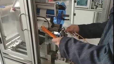 Customized semi auto straw sticker applicator machine for Indian customer 3rd order