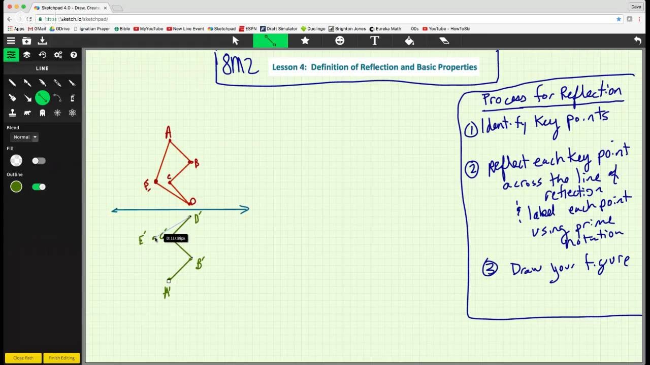 8M2 L4 - Definition of Reflection and Basic Properties - YouTube